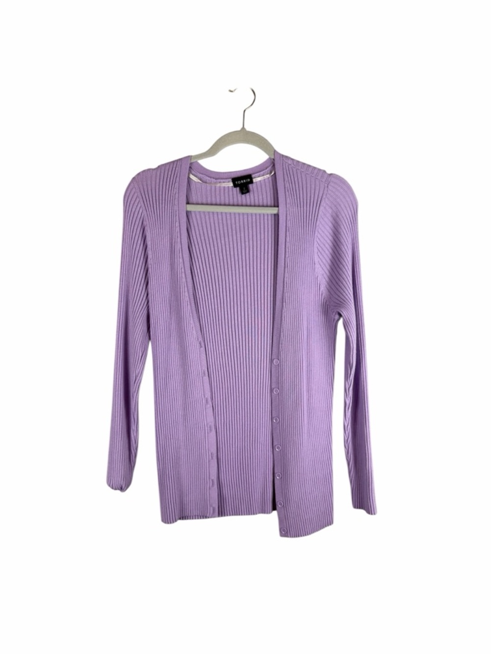 Torrid Lavender Purple Ribbed Button Front Cardigan Sweater Size 2X
